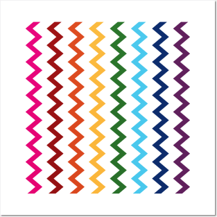 Rainbow Chevron Posters and Art